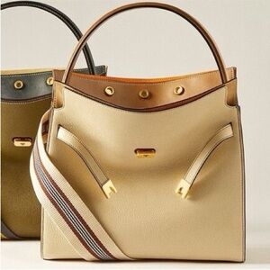 Tory Burch Lee Radziwill Pebbled Leather Double Bag $1,320